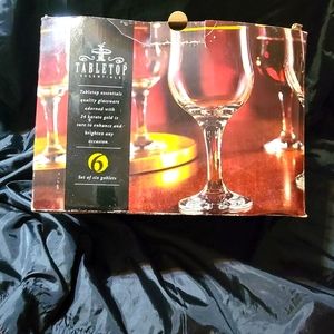 24k gold rimmed goblets